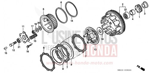 EMBRAYAGE CB600F2Y de 2000